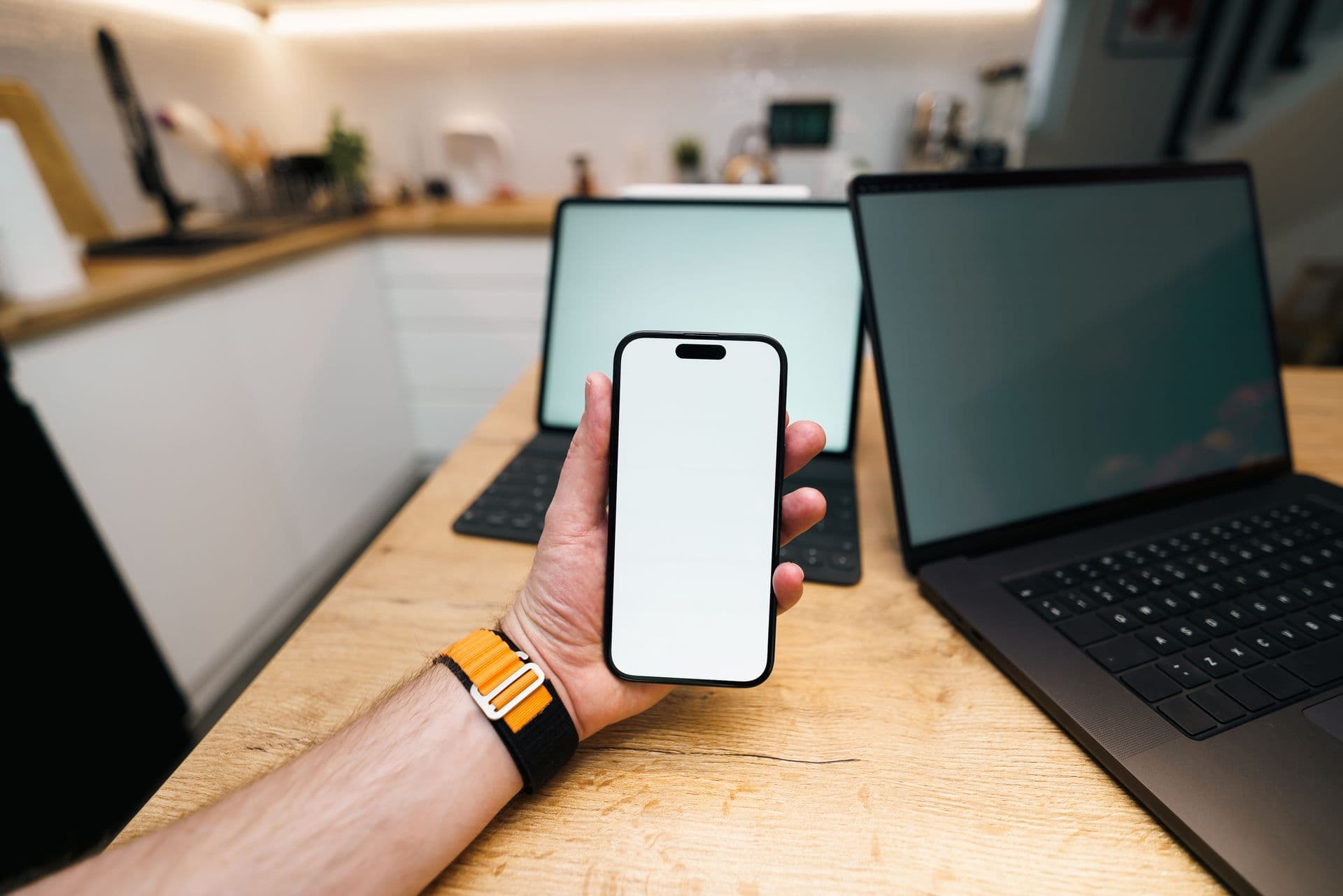 Comparing devices side by side on a desk