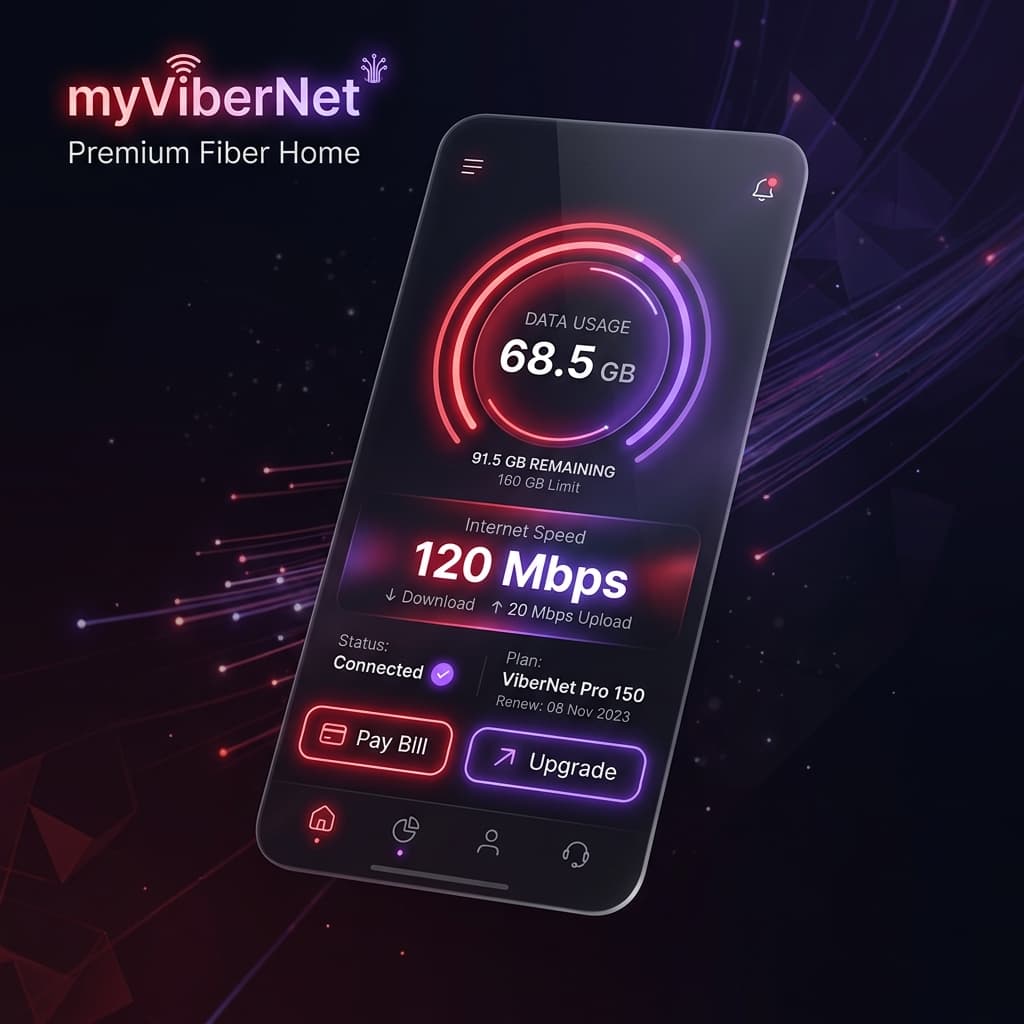 myViberNet Mobile App UI